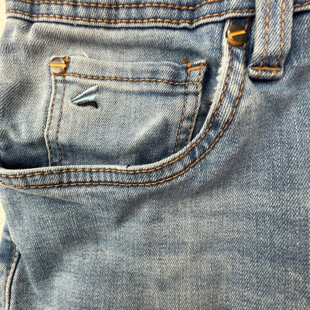 Tailor Vintage Canaan Jeans Mens 28x30 Slim Fit Comfort Stretch Blue Solid Denim